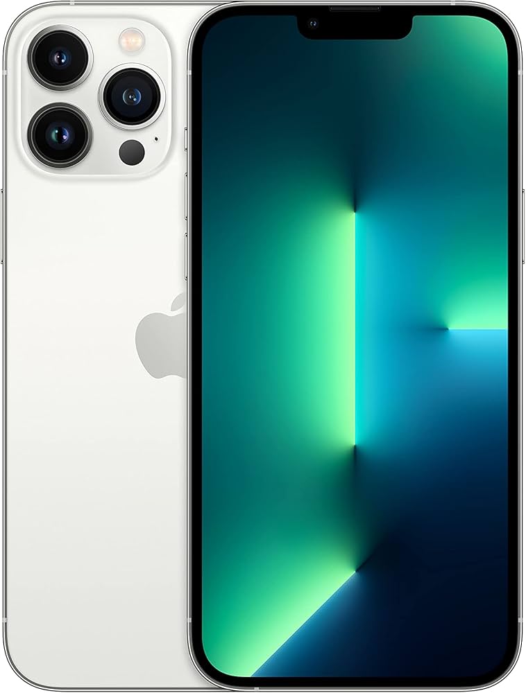 iPhone 13 Pro i silver, fram- och baksida